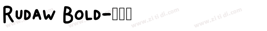 Rudaw Bold字体转换